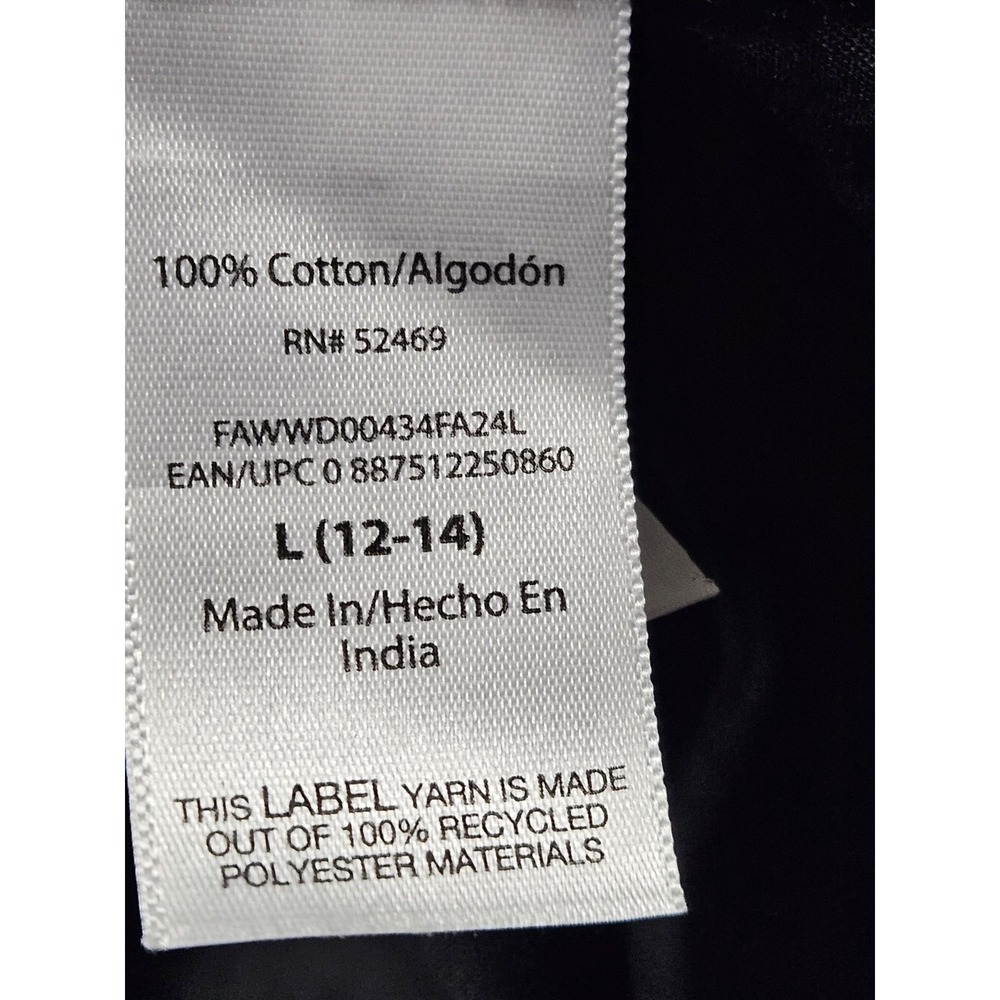 Free Assembly Black Cotton Flutter Sleeve Smocked Waist Dress Size Large 12-14 - Picture 13 of 13
